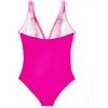 imageSUUKSESS Women Sexy Mesh Tummy Control Swimsuit Push Up High Waisted Bathing Suit10 Pink Color Block
