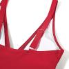 imageSUUKSESS Women Sexy Mesh Tummy Control Swimsuit Push Up High Waisted Bathing Suit10 Red