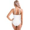 imageSUUKSESS Women Sexy Mesh Tummy Control Swimsuit Push Up High Waisted Bathing Suit10 White