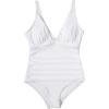 imageSUUKSESS Women Sexy Mesh Tummy Control Swimsuit Push Up High Waisted Bathing Suit10 White