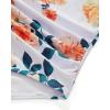 imageSUUKSESS Women Sexy Mesh Tummy Control Swimsuit Push Up High Waisted Bathing Suit10 White Floral