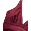 imageSUUKSESS Women Sexy Mesh Tummy Control Swimsuit Push Up High Waisted Bathing Suit10 Wine Red