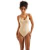 imageSUUKSESS Women Sexy Scoop Neck Thong Bodysuit Backless Cami Bodysuit Top02 Nude
