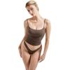 imageSUUKSESS Women Sexy Square Neck Tank Top Summer Y2K Going Out Basic Cami Shirt01 Brown