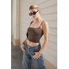 imageSUUKSESS Women Sexy Square Neck Tank Top Summer Y2K Going Out Basic Cami Shirt01 Brown