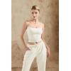 imageSUUKSESS Women Sexy Square Neck Tank Top Summer Y2K Going Out Basic Cami Shirt01 Cream White