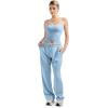 imageSUUKSESS Women Sexy Square Neck Tank Top Summer Y2K Going Out Basic Cami ShirtBaby Blue