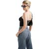 imageSUUKSESS Women Sexy Square Neck Tank Top Summer Y2K Going Out Basic Cami ShirtBlackwhite