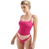 imageSUUKSESS Women Sexy Square Neck Tank Top Summer Y2K Going Out Basic Cami ShirtHot Pink