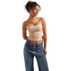 imageSUUKSESS Women Sexy Square Neck Tank Top Summer Y2K Going Out Basic Cami ShirtNude