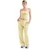 imageSUUKSESS Women Sexy Square Neck Tank Top Summer Y2K Going Out Basic Cami ShirtPale Yellow
