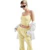 imageSUUKSESS Women Sexy Square Neck Tank Top Summer Y2K Going Out Basic Cami ShirtPale Yellow