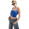 imageSUUKSESS Women Sexy Square Neck Tank Top Summer Y2K Going Out Basic Cami ShirtSapphire