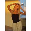 imageSUUKSESS Women Sexy Square Neck Thong Bodysuit Backless Cami Bodysuit Top01 Black