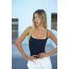 imageSUUKSESS Women Sexy Square Neck Thong Bodysuit Backless Cami Bodysuit Top01 Black