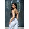 imageSUUKSESS Women Sexy Square Neck Thong Bodysuit Backless Cami Bodysuit Top01 Blackwhite