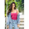 imageSUUKSESS Women Sexy Square Neck Thong Bodysuit Backless Cami Bodysuit Top01 Hot Pink