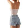 imageSUUKSESS Women Sexy Square Neck Thong Bodysuit Backless Cami Bodysuit Top01 Lvory Apricot