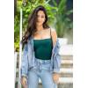 imageSUUKSESS Women Sexy Square Neck Thong Bodysuit Backless Cami Bodysuit Top01 Peacock Blue
