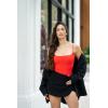 imageSUUKSESS Women Sexy Square Neck Thong Bodysuit Backless Cami Bodysuit Top01 Red