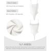 imageSUUKSESS Women Sexy Square Neck Thong Bodysuit Backless Cami Bodysuit Top01 White