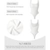imageSUUKSESS Women Sexy Square Neck Thong Bodysuit Backless Sleeveless Tank Tops01 White