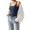 imageSUUKSESS Women Sexy Square Neck Thong Bodysuit Backless Sleeveless Tank Tops02 Navy
