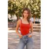 imageSUUKSESS Women Sexy Square Neck Thong Bodysuit Backless Sleeveless Tank Tops02 Red