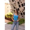 imageSUUKSESS Women Sexy Square Neck Thong Bodysuit Backless Sleeveless Tank Tops03 Royal Blue