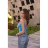 imageSUUKSESS Women Sexy Square Neck Thong Bodysuit Backless Sleeveless Tank Tops03 Royal Blue
