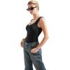 imageSUUKSESS Women Sexy Sweetheart V Neck Thong Bodysuit Basic Sleeveless Tank Tops