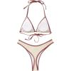 imageSUUKSESS Women Sexy Thong String 2 Piece Bikini Set Cheeky Halter Swimsuit71 Beige Brown