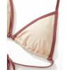 imageSUUKSESS Women Sexy Thong String 2 Piece Bikini Set Cheeky Halter Swimsuit71 Beige Brown