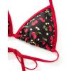imageSUUKSESS Women Sexy Thong String 2 Piece Bikini Set Cheeky Halter Swimsuit71 Black Cherry