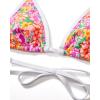 imageSUUKSESS Women Sexy Thong String 2 Piece Bikini Set Cheeky Halter Swimsuit71 Pink Floral White