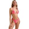 imageSUUKSESS Women Sexy Thong String 2 Piece Bikini Set Cheeky Halter Swimsuit71 Pink Yellow Floral