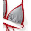 imageSUUKSESS Women Sexy Thong String 2 Piece Bikini Set Cheeky Halter Swimsuit71 Red Grey