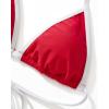 imageSUUKSESS Women Sexy Thong String 2 Piece Bikini Set Cheeky Halter Swimsuit71 Red White