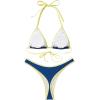 imageSUUKSESS Women Sexy Thong String 2 Piece Bikini Set Cheeky Halter Swimsuit71 Yellow Navy Blue