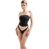 imageSUUKSESS Women Sexy Tube Top Summer Y2K Going Out Double Lined Basic Tank Top01 Black