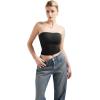 imageSUUKSESS Women Sexy Tube Top Summer Y2K Going Out Double Lined Basic Tank Top01 Black