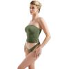 imageSUUKSESS Women Sexy Tube Top Summer Y2K Going Out Double Lined Basic Tank TopArmy Green