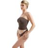 imageSUUKSESS Women Sexy Tube Top Summer Y2K Going Out Double Lined Basic Tank TopBrown