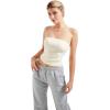 imageSUUKSESS Women Sexy Tube Top Summer Y2K Going Out Double Lined Basic Tank TopCream White