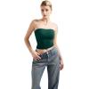 imageSUUKSESS Women Sexy Tube Top Summer Y2K Going Out Double Lined Basic Tank TopDark Green