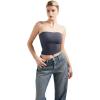 imageSUUKSESS Women Sexy Tube Top Summer Y2K Going Out Double Lined Basic Tank TopGrey