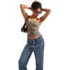 imageSUUKSESS Women Sexy Tube Top Summer Y2K Going Out Double Lined Basic Tank TopLeopard