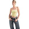imageSUUKSESS Women Sexy Tube Top Summer Y2K Going Out Double Lined Basic Tank TopPale Yellow