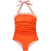 imageSUUKSESS Women Sexy Tummy Control One Piece Swimsuit Halter Retro Bathing Suit68 Orange