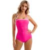imageSUUKSESS Women Sexy Tummy Control One Piece Swimsuit Halter Retro Bathing Suit68 Pink Color Block